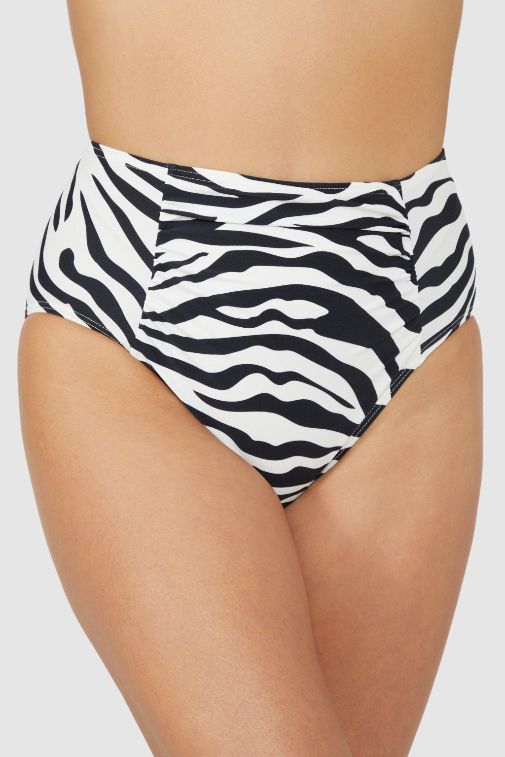 DÓŁ OD BIKINI MARSZCZENIA WZÓR ZEBRA