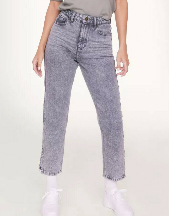 SPODNIE MOM JEANS ROZPORKI