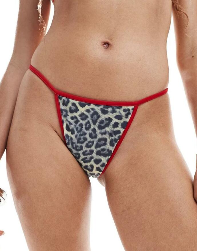 DÓŁ OD BIKINI ANIMAL PRINT KONTRAST 