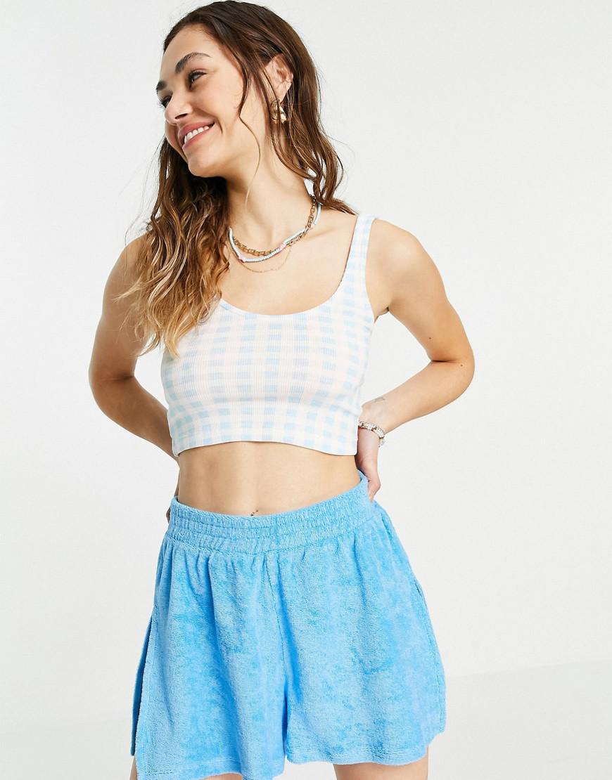 CROP TOP RAMIĄCZKA KRATKA