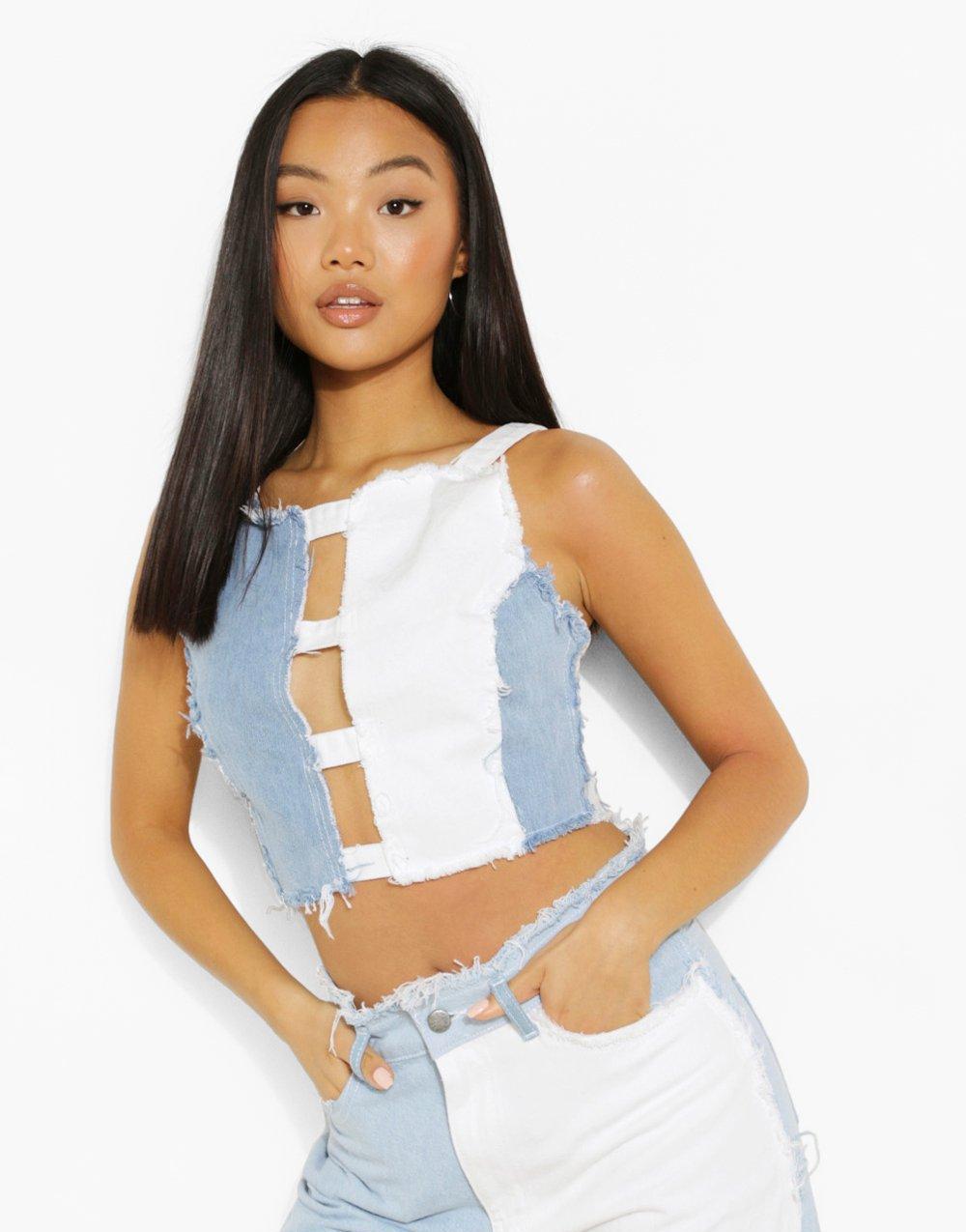 TOP JEANS WYCIĘCIA