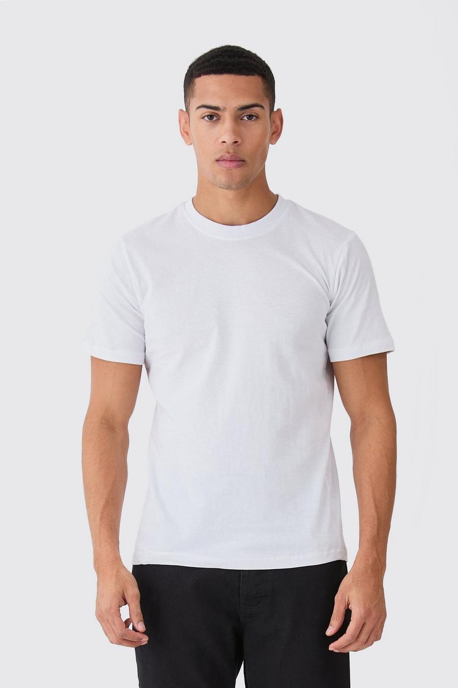 T-SHIRT SLIM FIT OKRĄGŁY DEKOLT