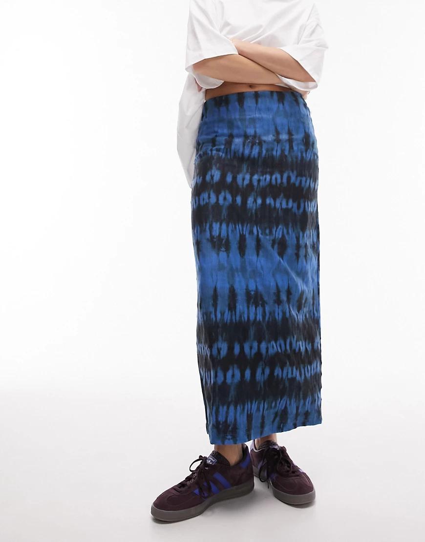 teksturowana spódnica maxi tie dye 