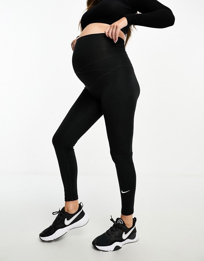 czarne ciążowe legginsy sportowe getry 