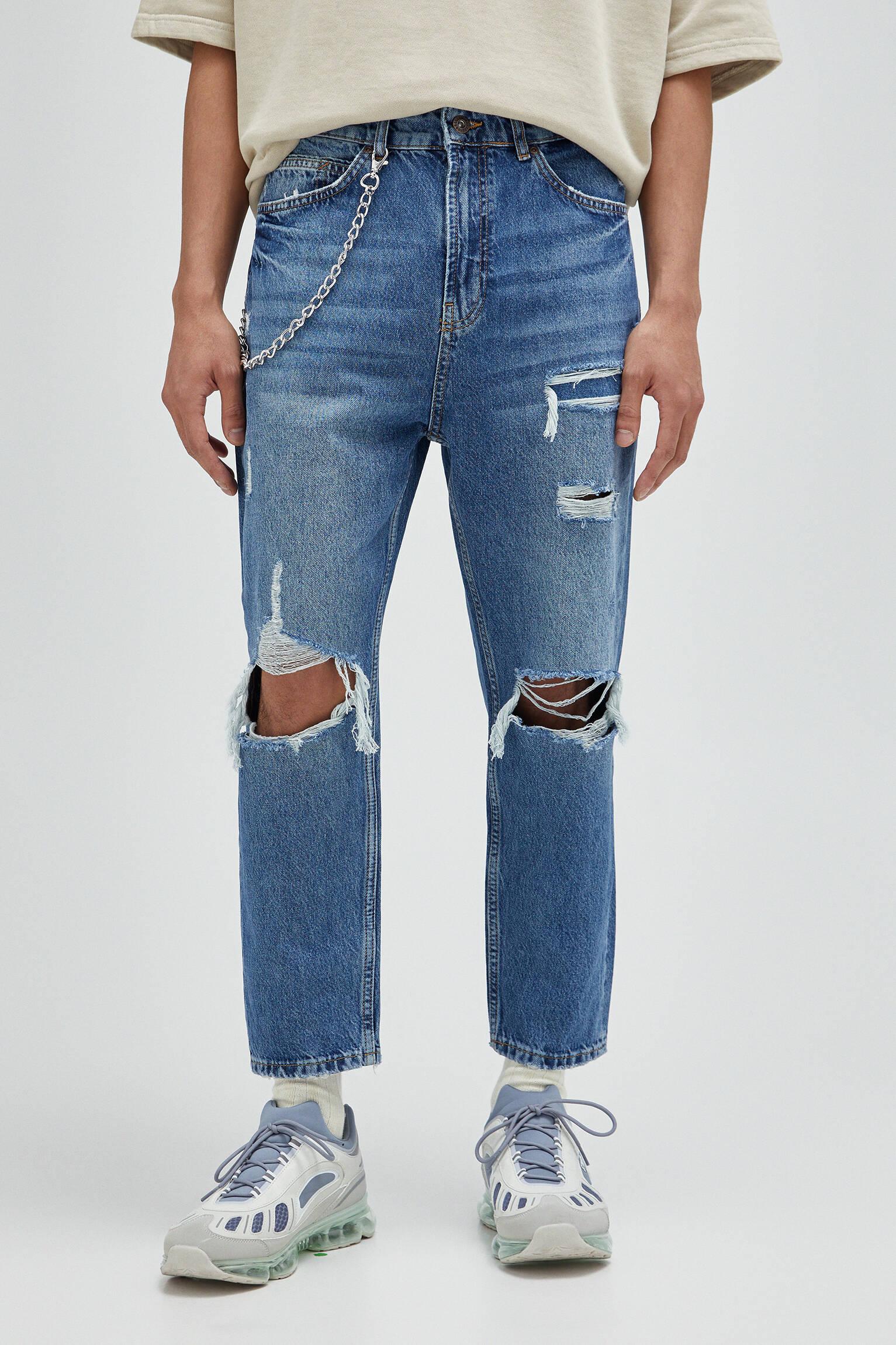 SPODNIE RIPPED JEANS