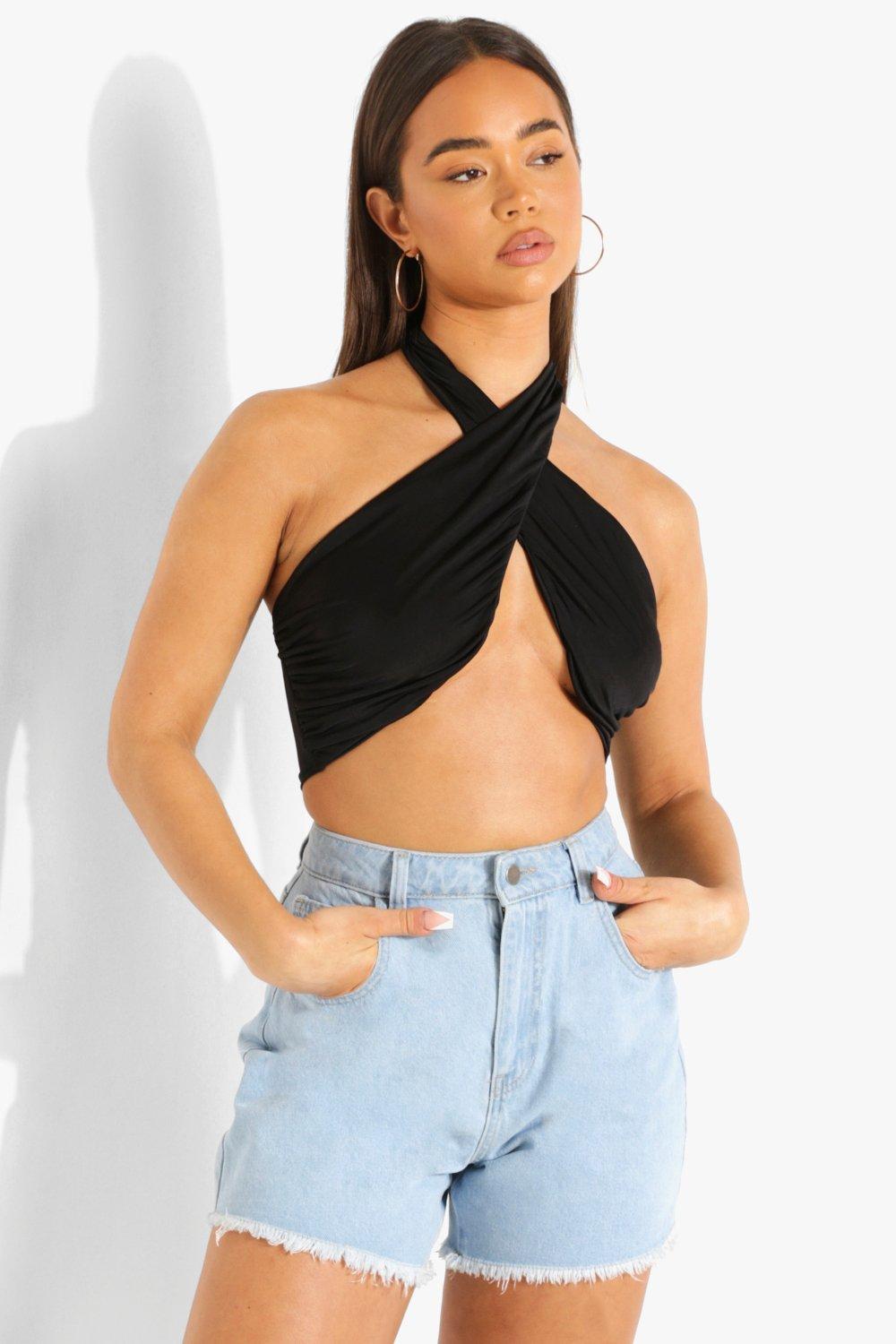 CZARNY CROP TOP