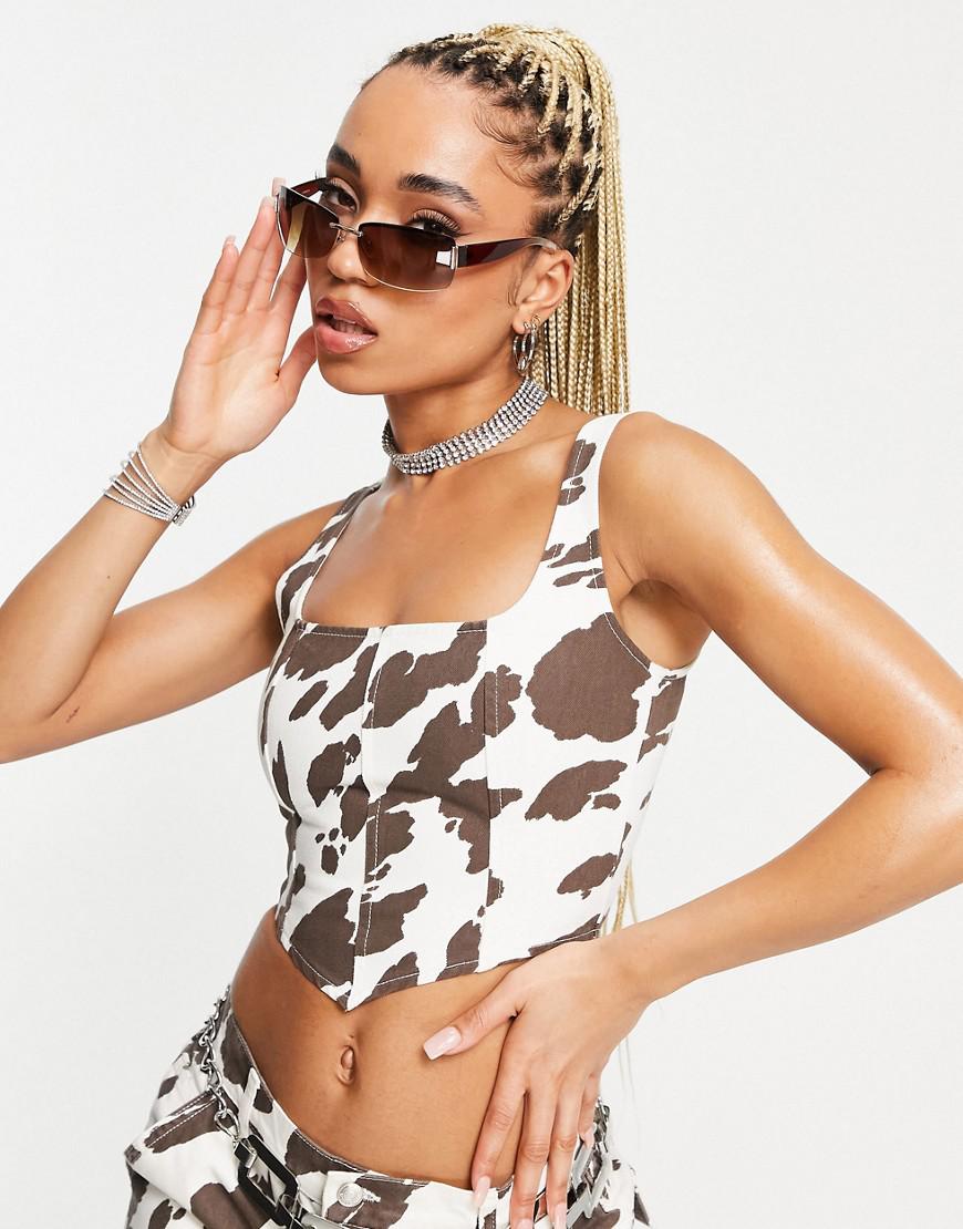 JEANSOWY CROP TOP ANIMAL PRINT