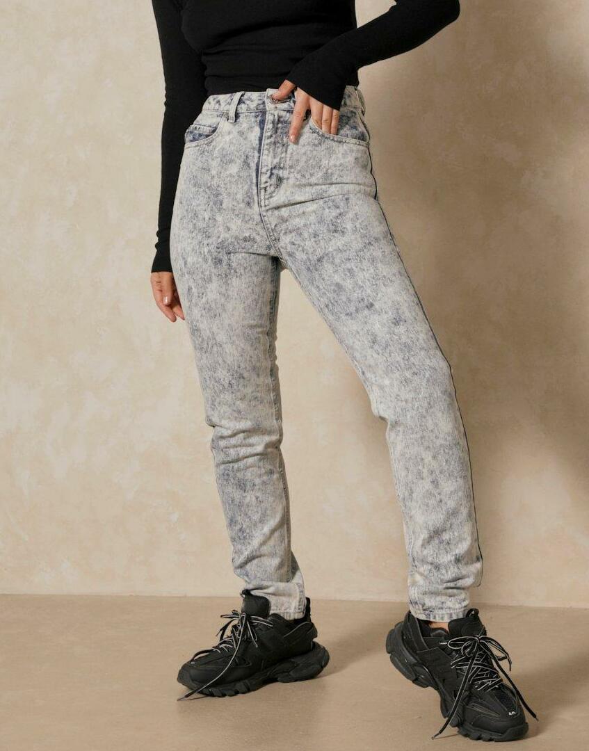 MARMURKOWE SPODNIE JEANS