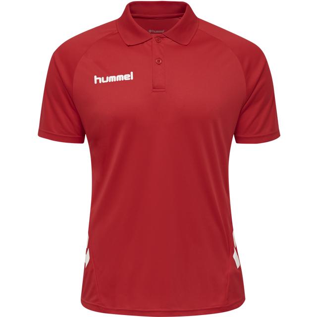 czerwona koszulka polo logo