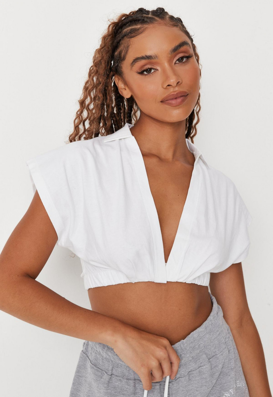 CROP TOP V-NECK