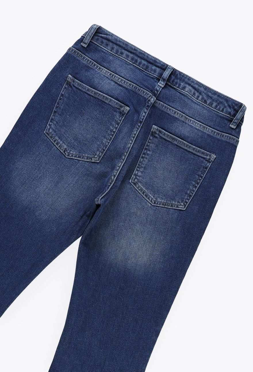 NIEBIESKIE SPODNIE JEANS ZDOBIENIE