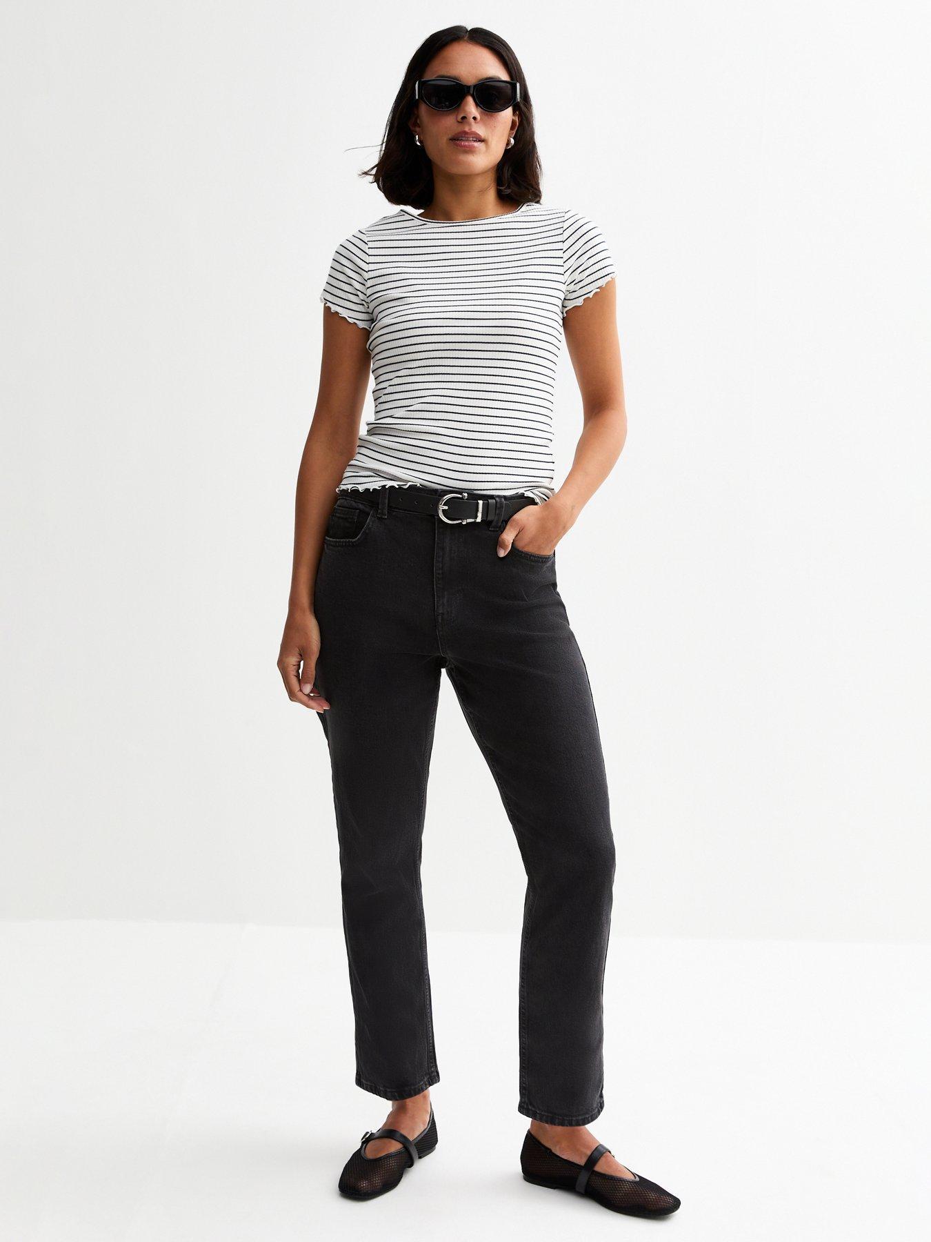 NEW LOOK JEANSY HANNAH ANKLE GRAZER STRAIGHT LEG 