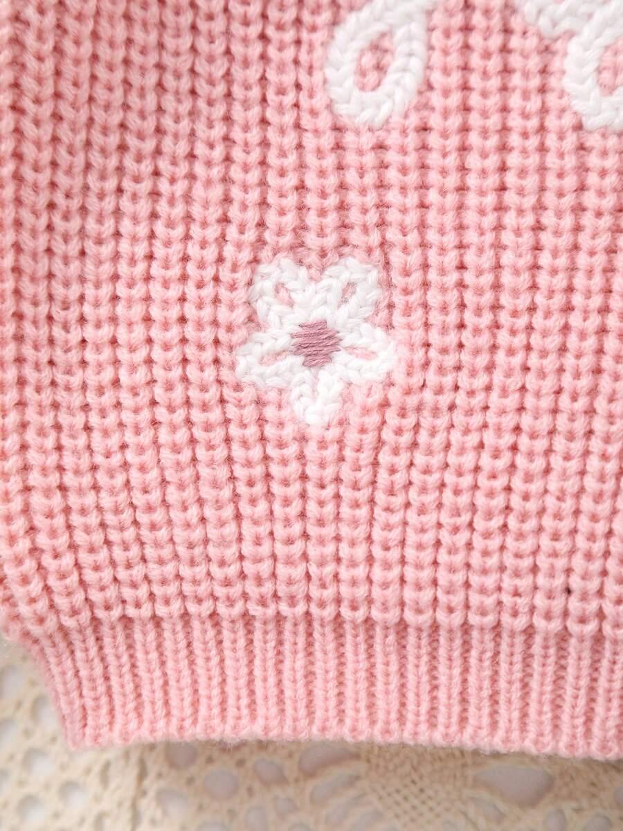 różowy sweter haft