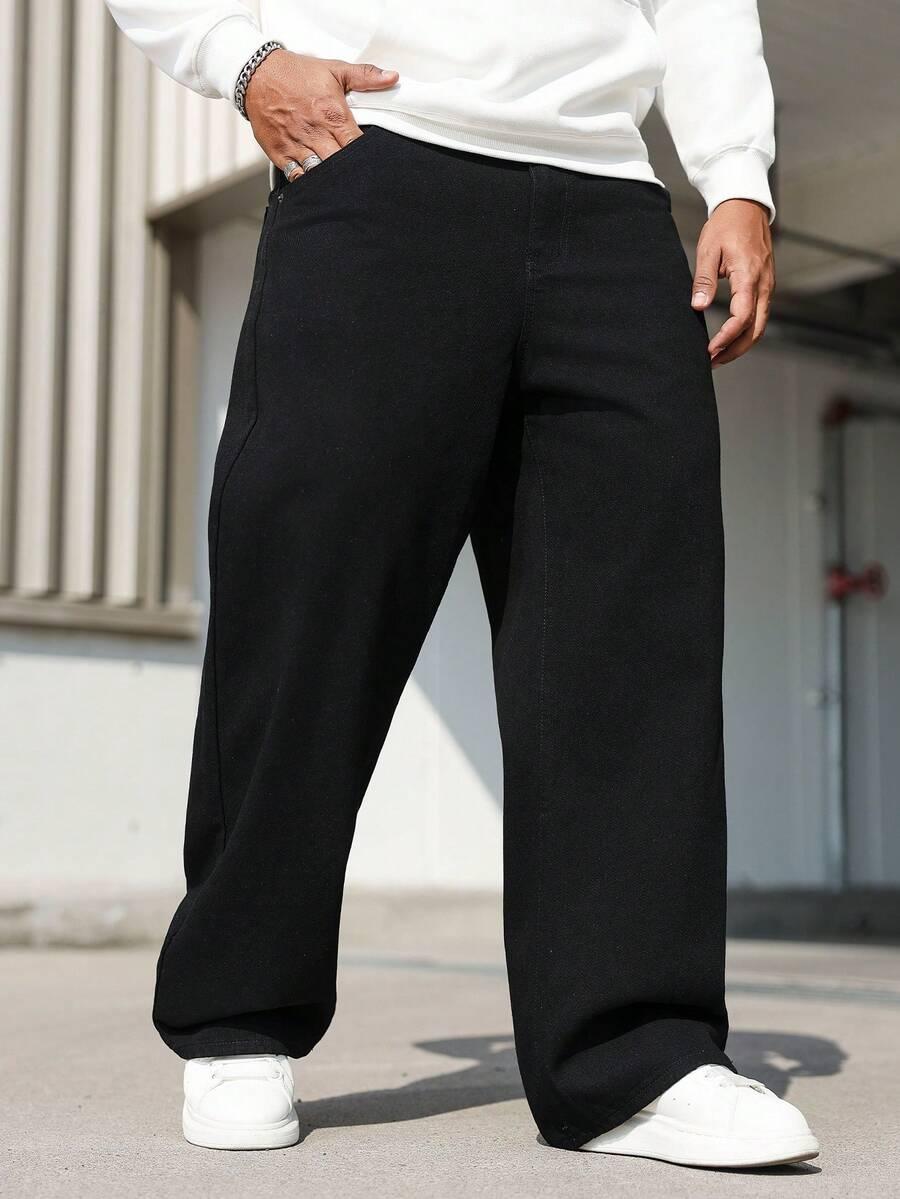 CZARNE SPODNIE JEANS