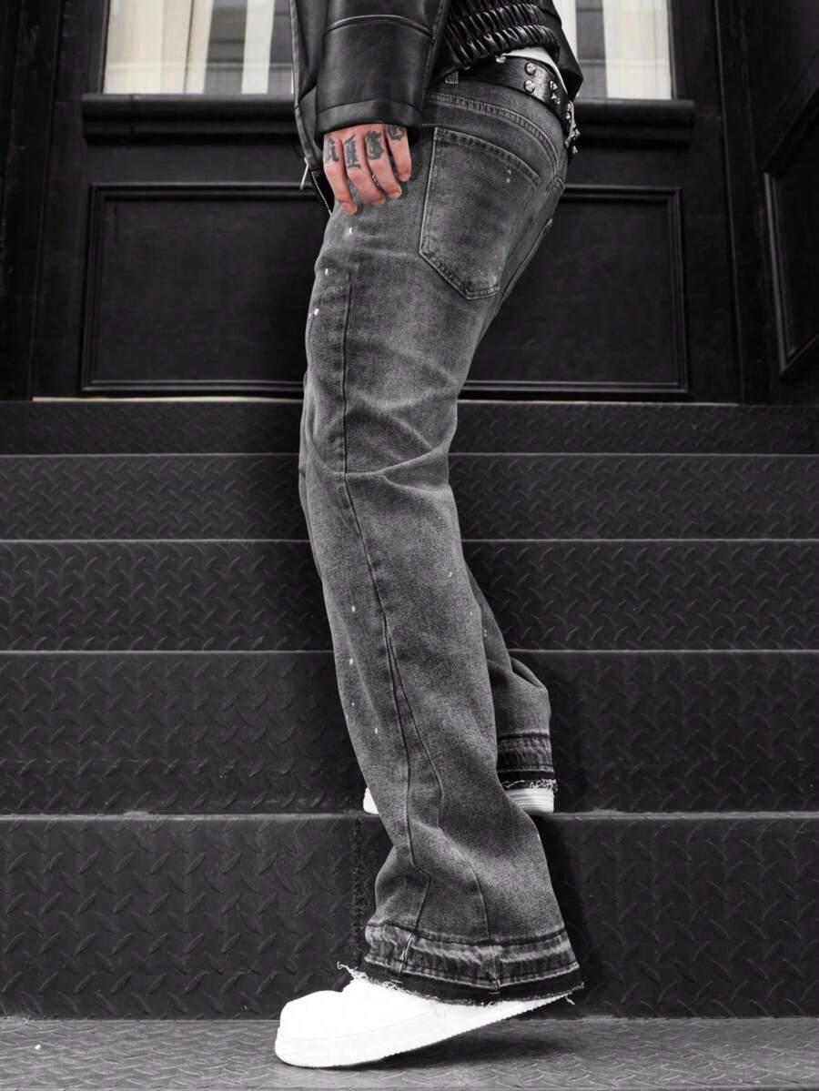 SZARE SPODNIE JEANS