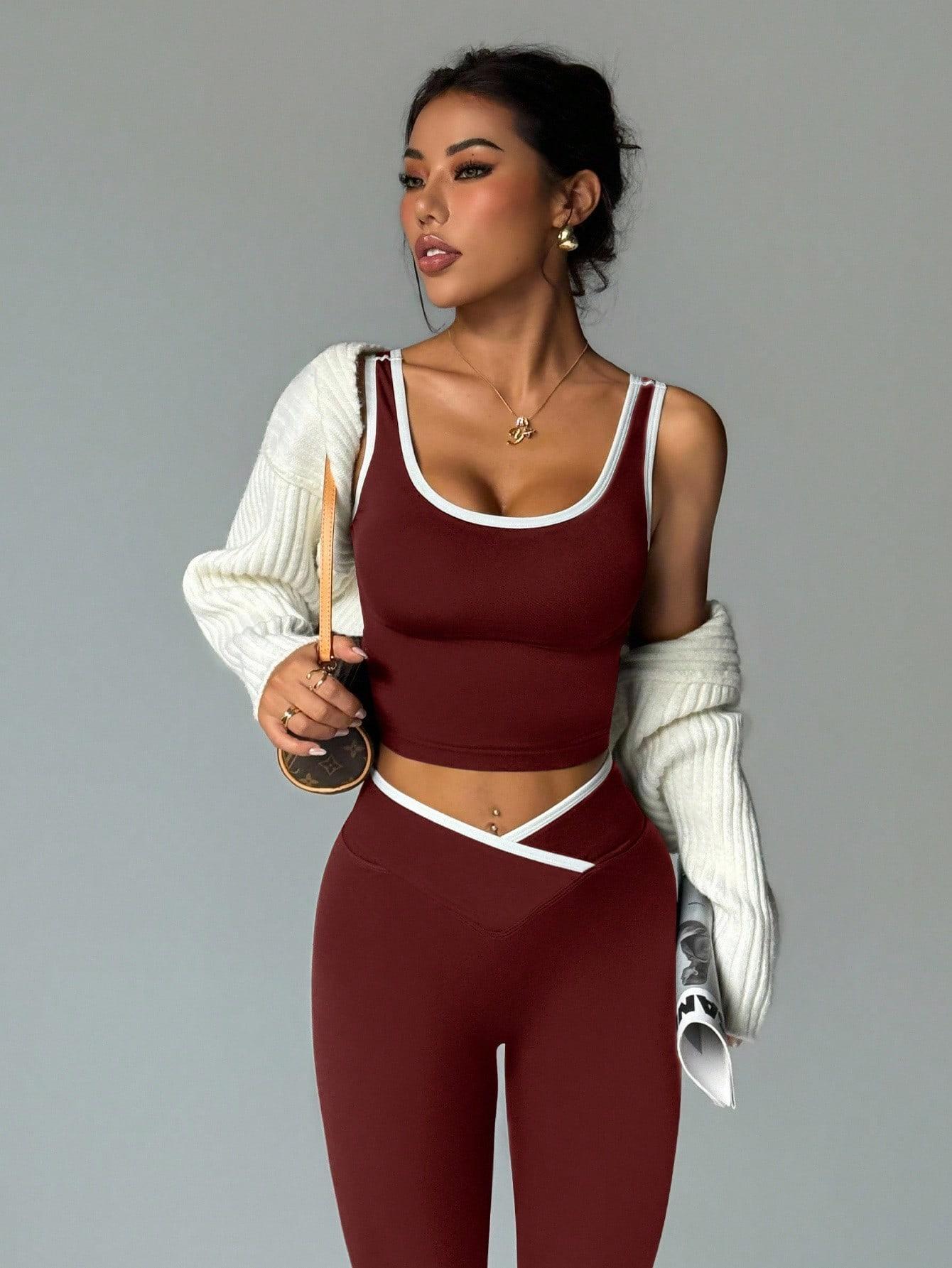 TOP LEGGINSY KOMPLET SPORTOWY