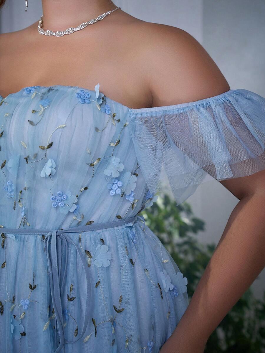 NIEBIESKA MAXI SUKIENKA 