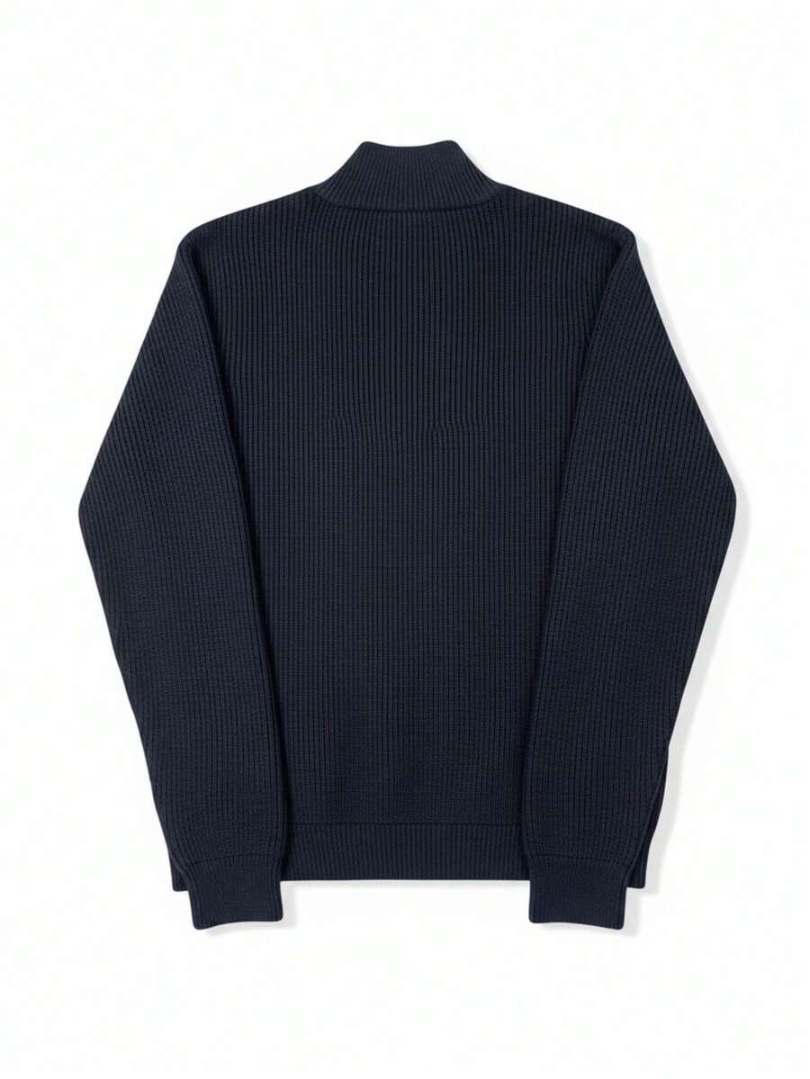 granatowy sweter zip 