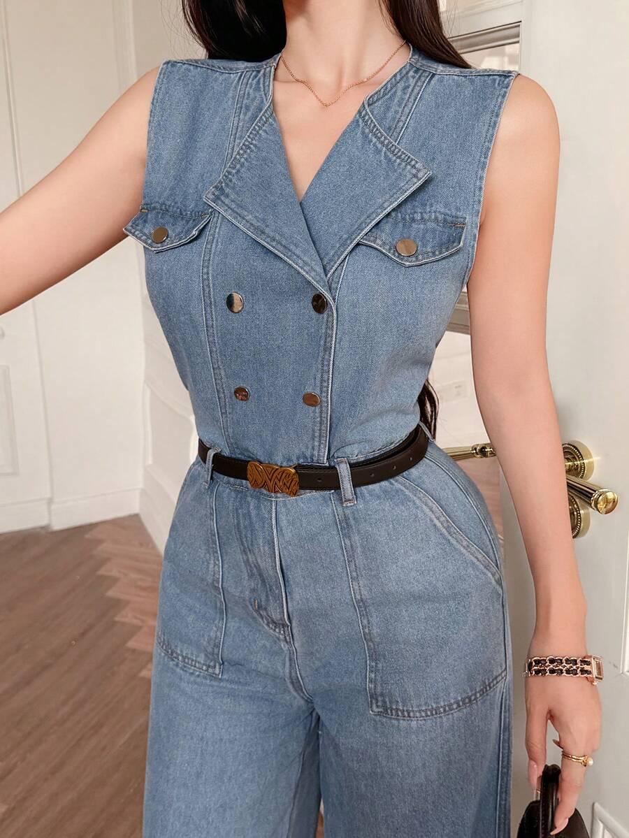 NIEBIESKI KOMBINEZON JEANS