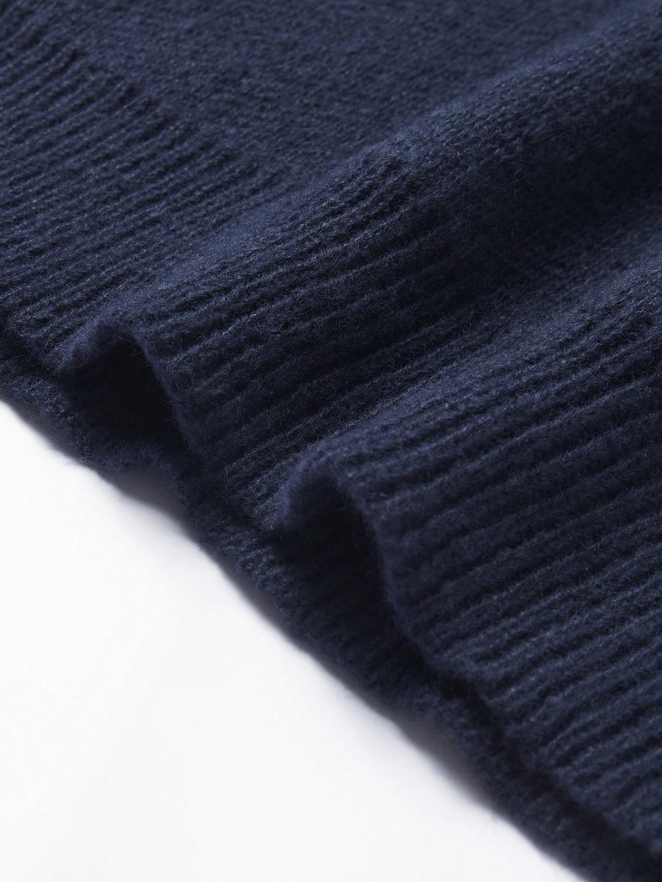 GRANATOWY SWETER WZÓR