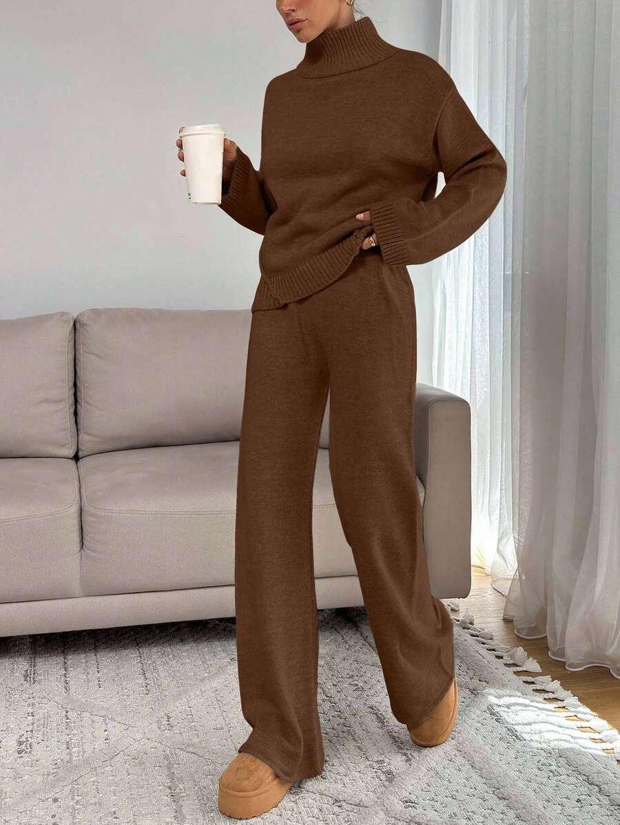 BRĄZOWE SPODNIE CASUAL