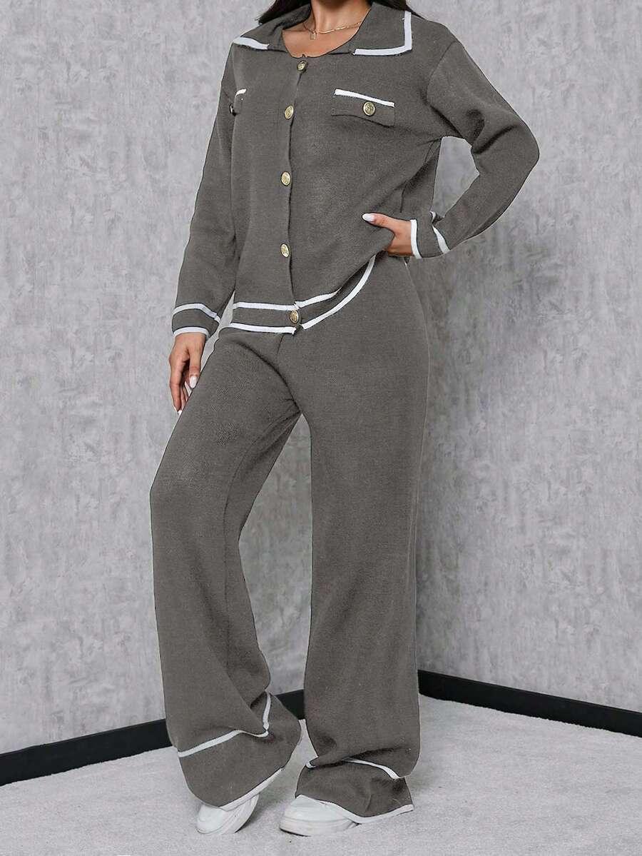 SWETER SPODNIE KOMPLET