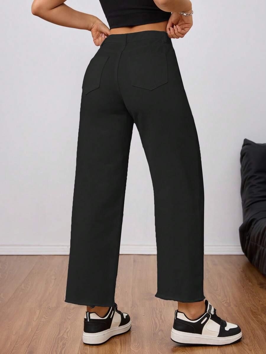CZARNE SPODNIE JEANS 