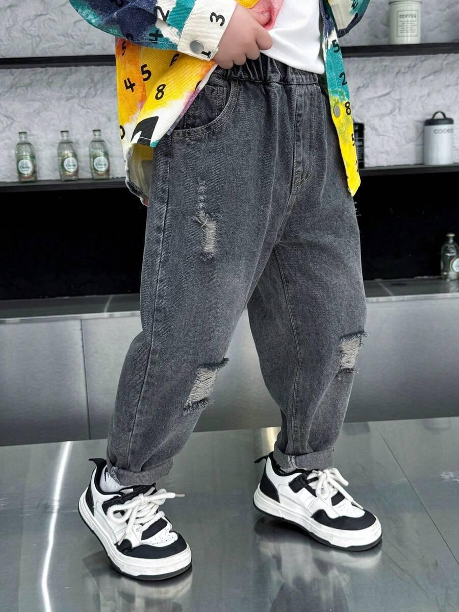 szare spodnie jeans