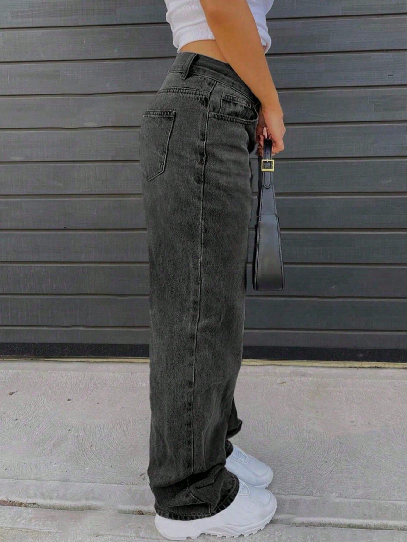 SZARE SPODNIE JEANS 