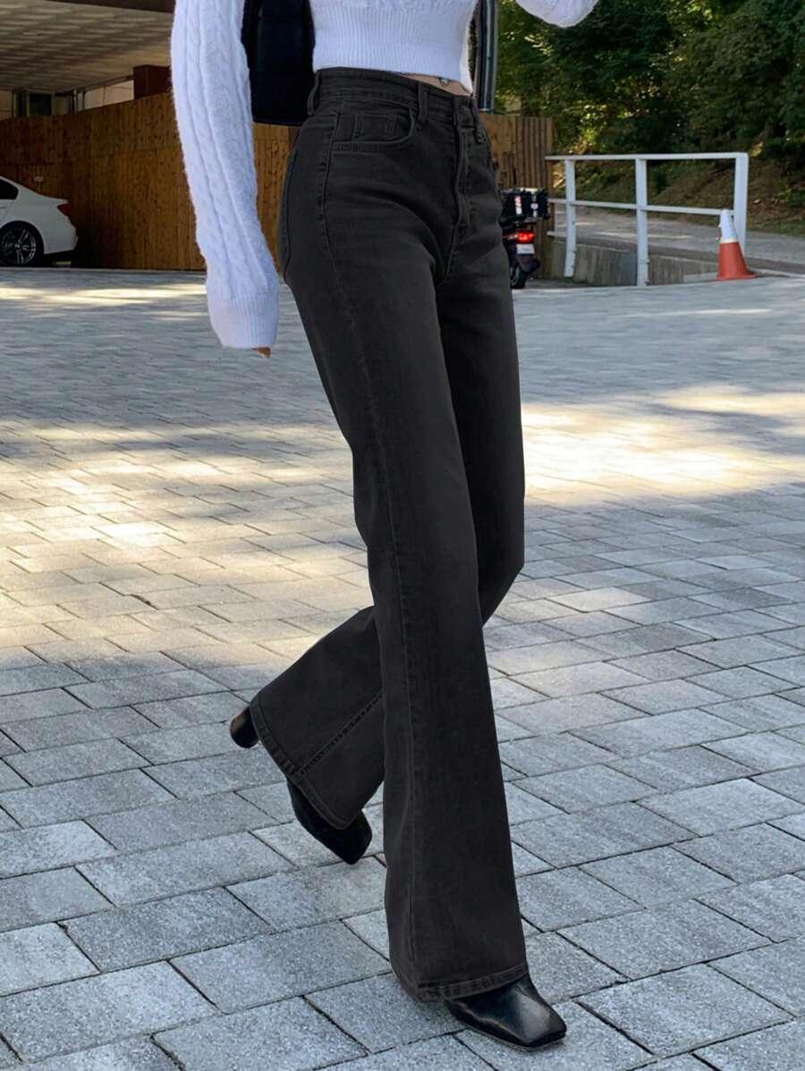 CZARNE SPODNIE JEANS