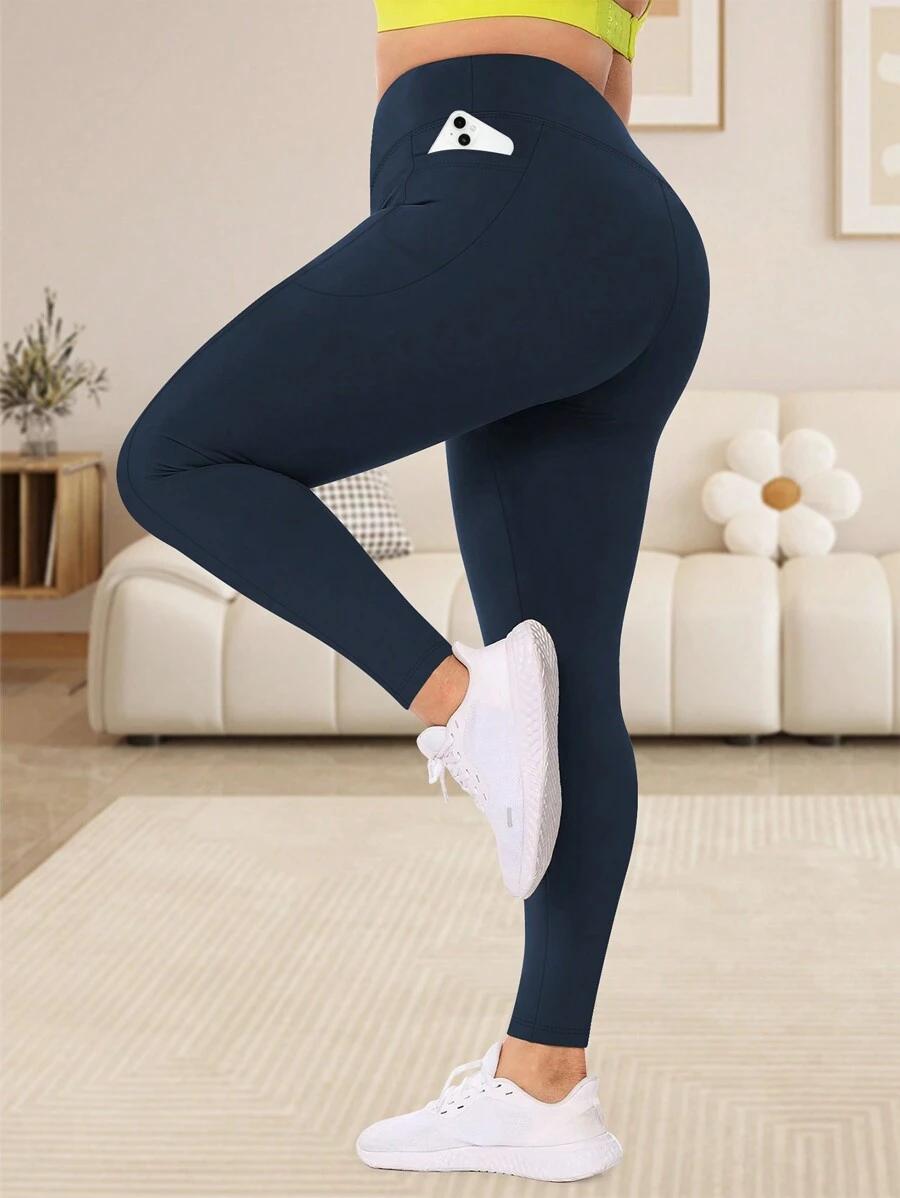 NIEBIESKIE LEGGINSY WYSOKI STAN