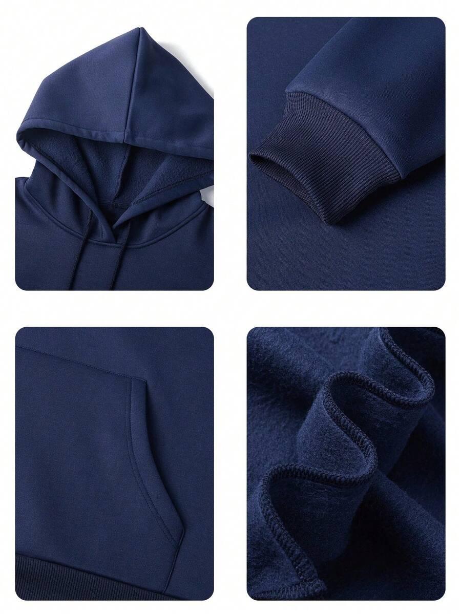 GRANATOWA BLUZA KAPTUR