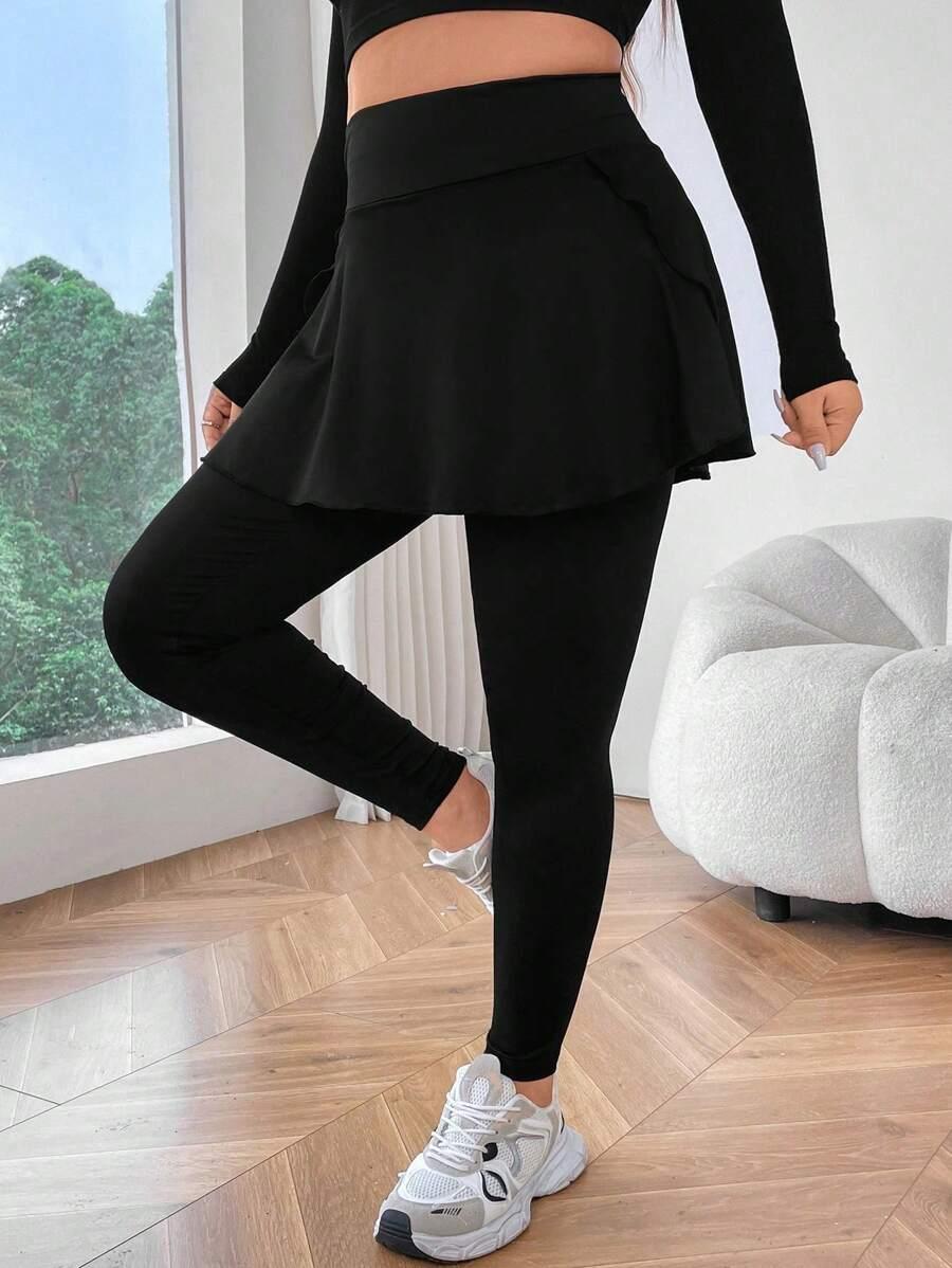 czarne legginsy spódnica