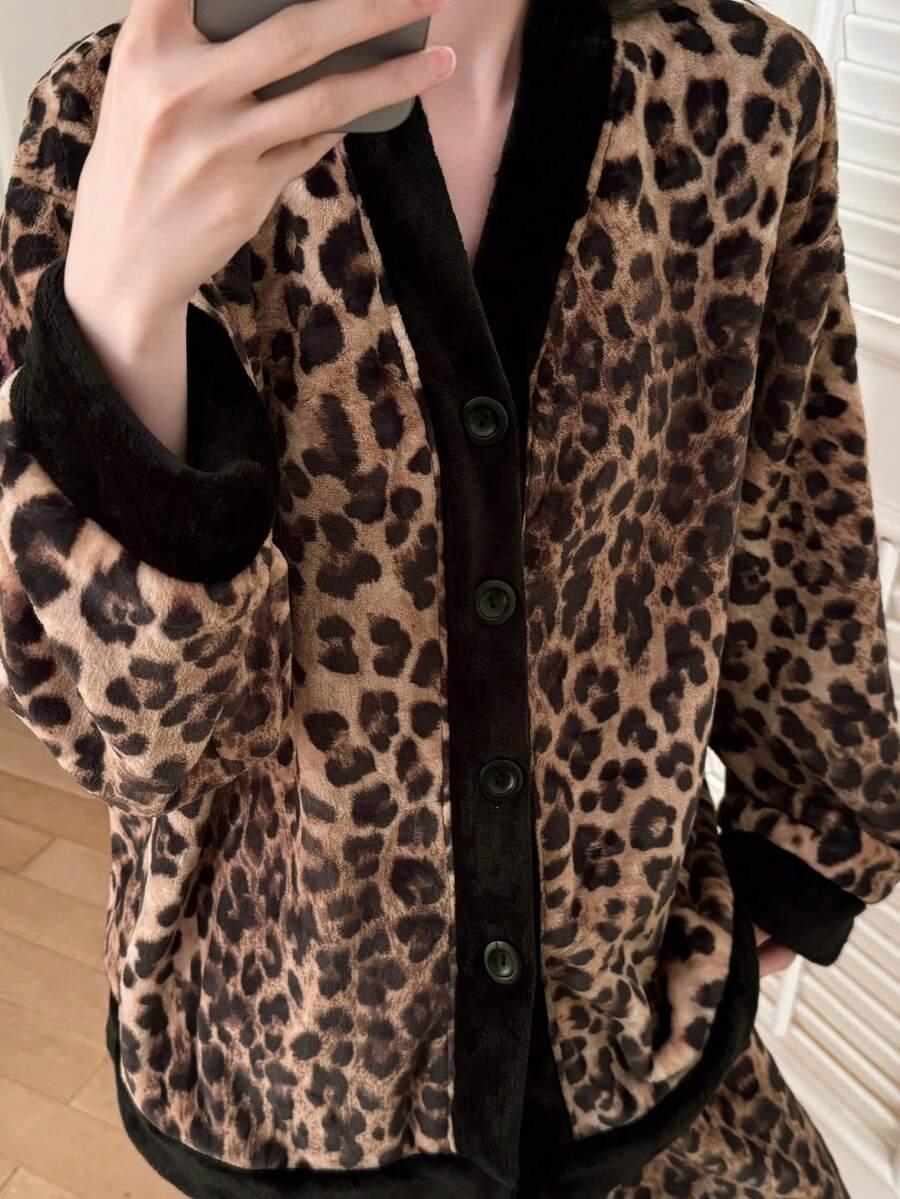 PIŻAMA KOMPLET BLUZKA SPODNIE ANIMAL PRINT 