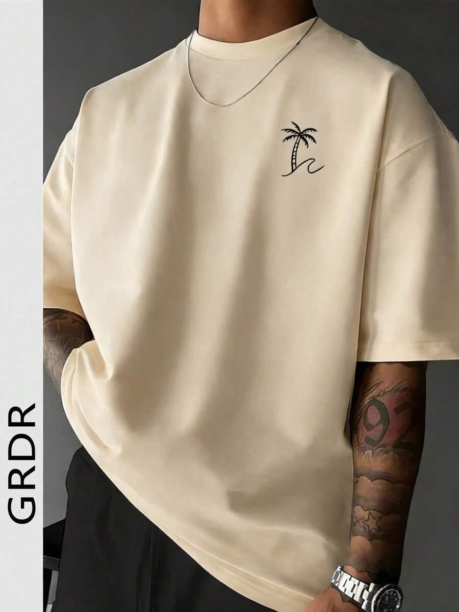 beżowy t-shirt krótki rękaw