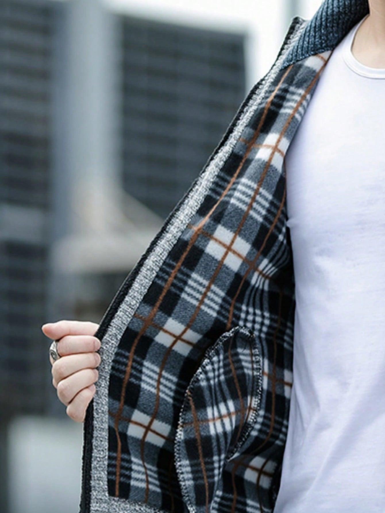 SZARY ROZPINANY SWETER CASUAL