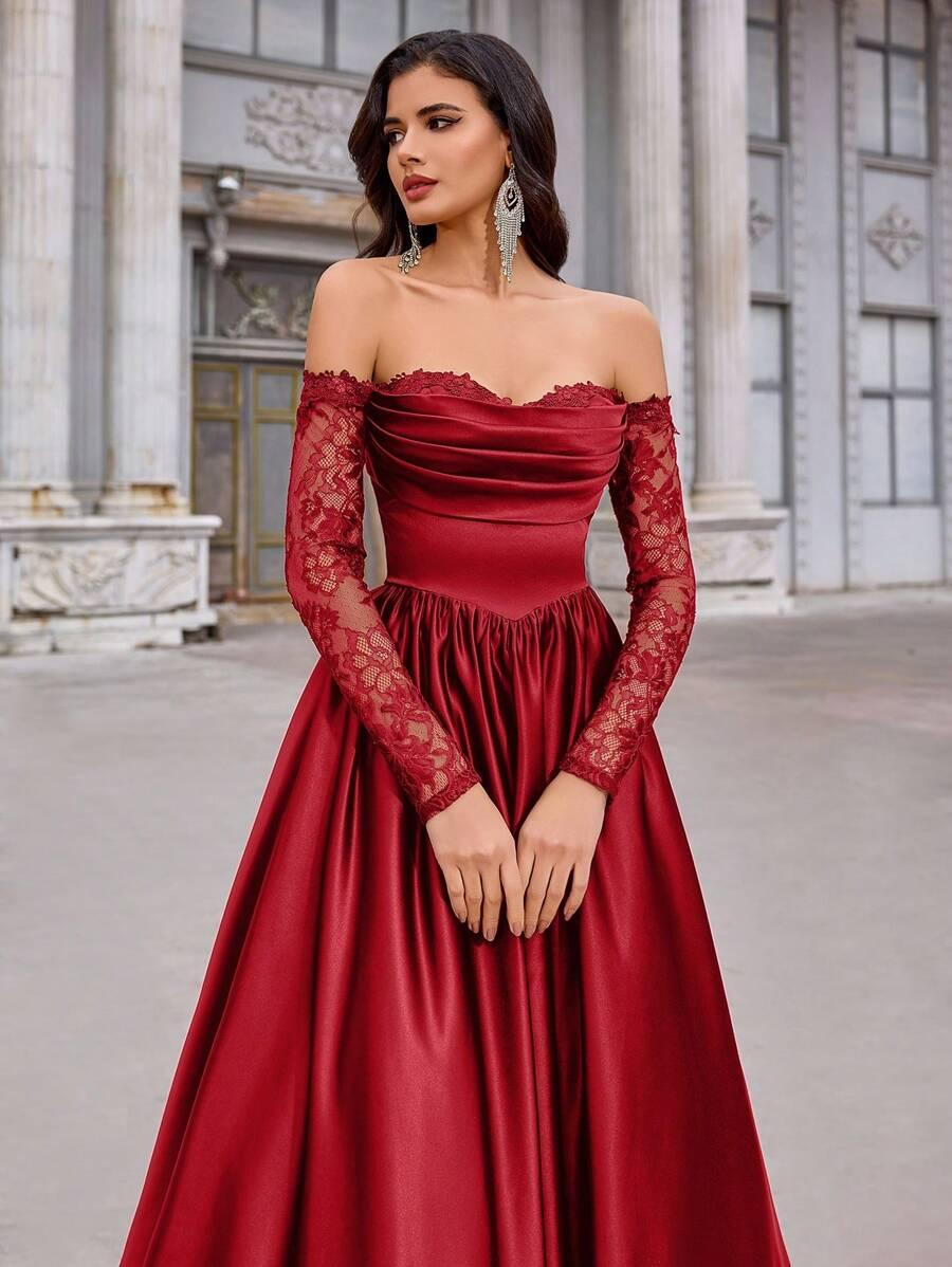 czerwona maxi sukienka