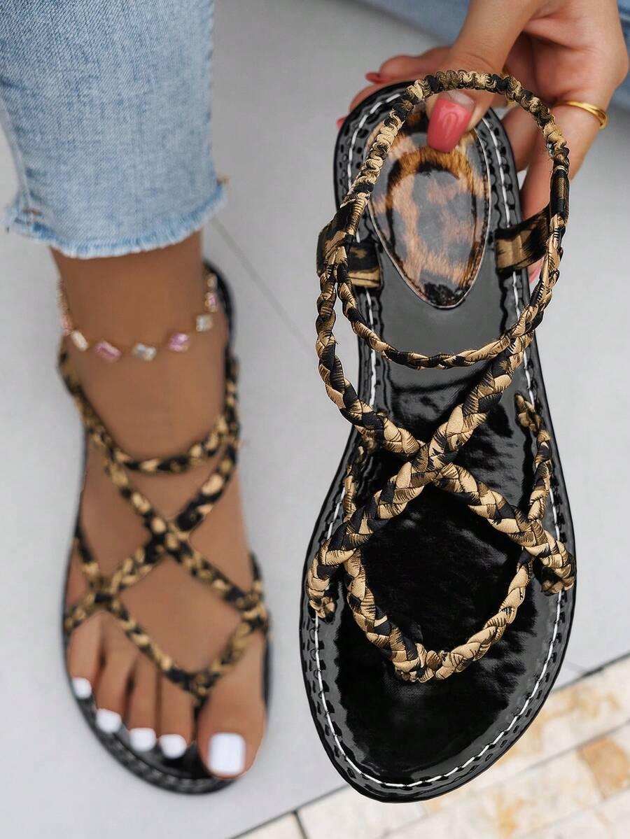 SANDAŁY ANIMAL PRINT
