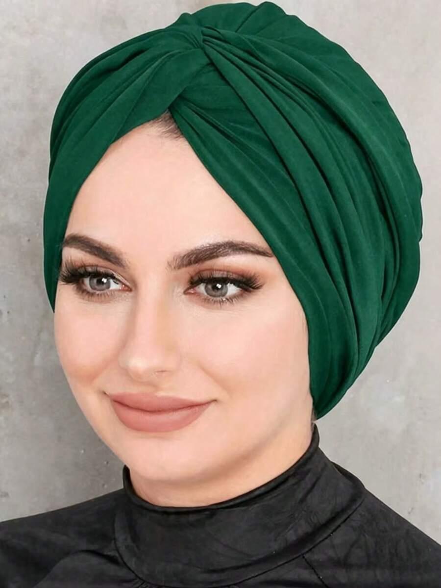zielony turban na głowę