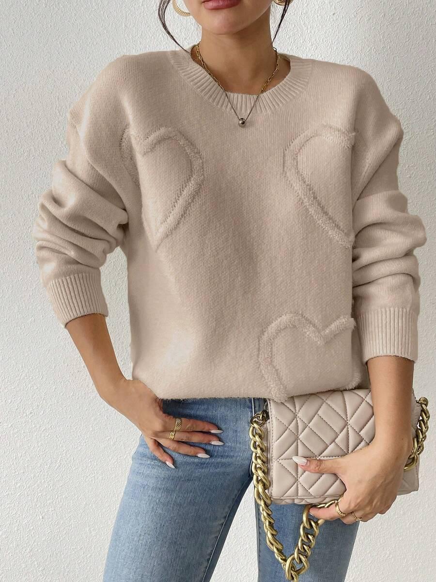 beżowy dzianinowy sweter 