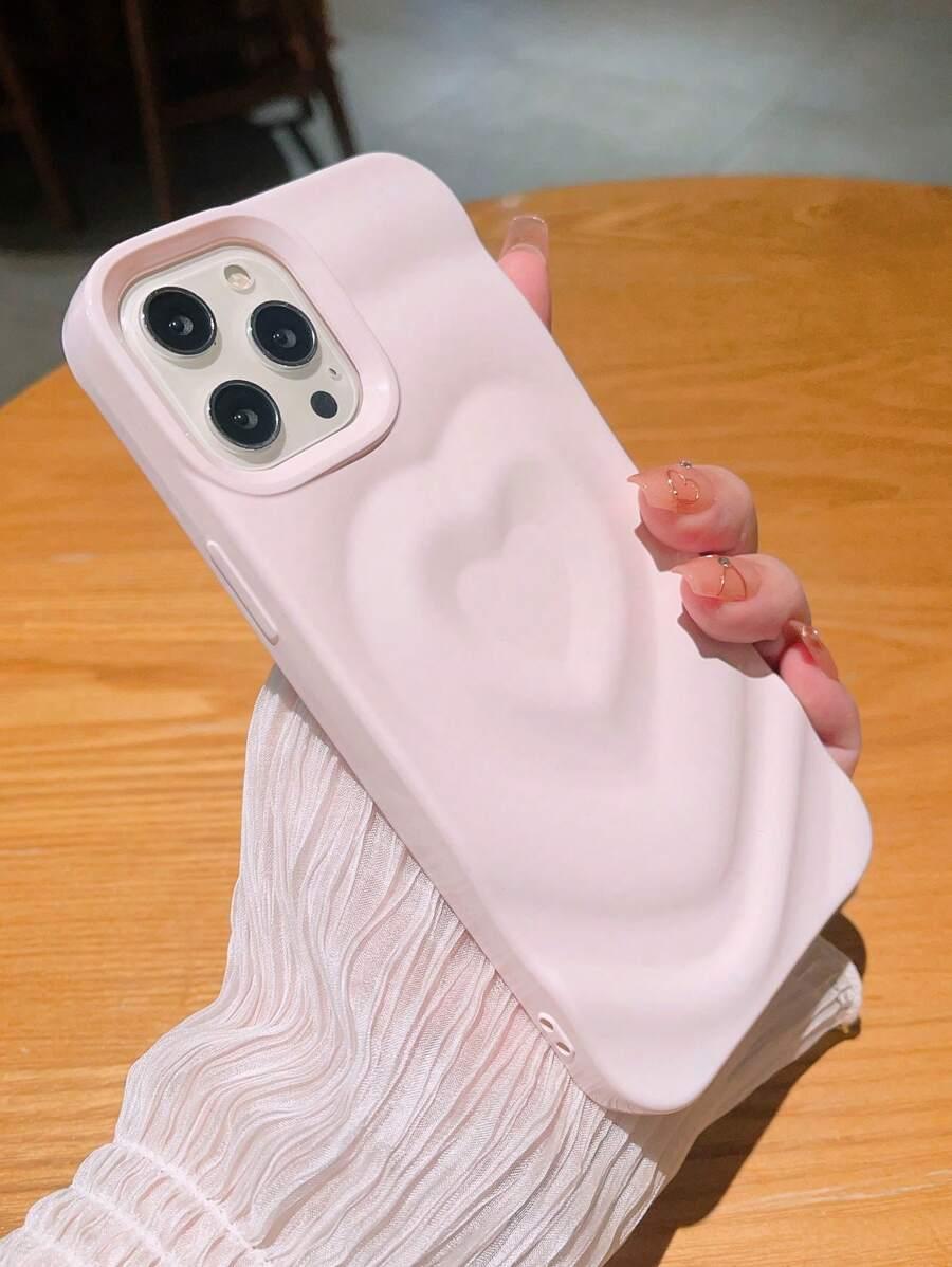 różowe etui na telefon serce iPhone 16 PRO