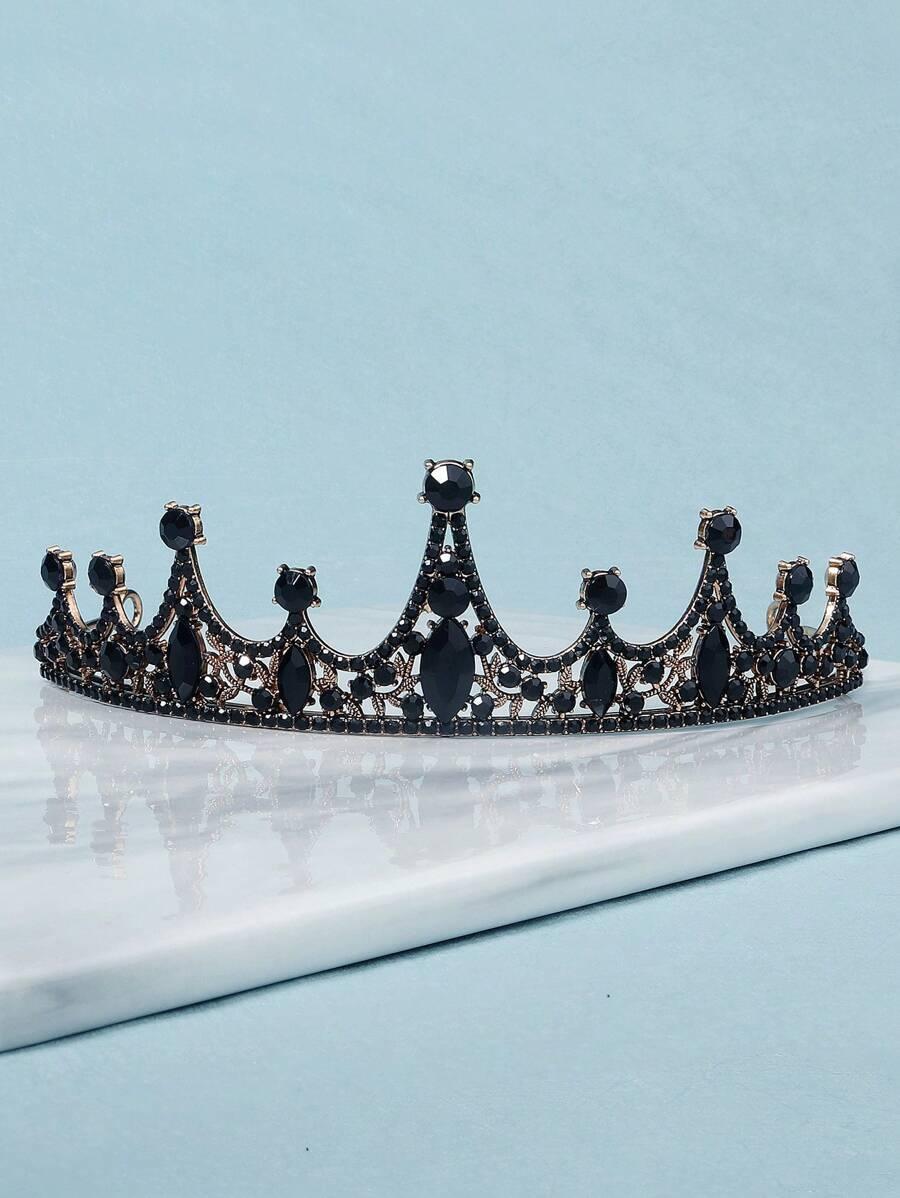 czarna korona na głowę