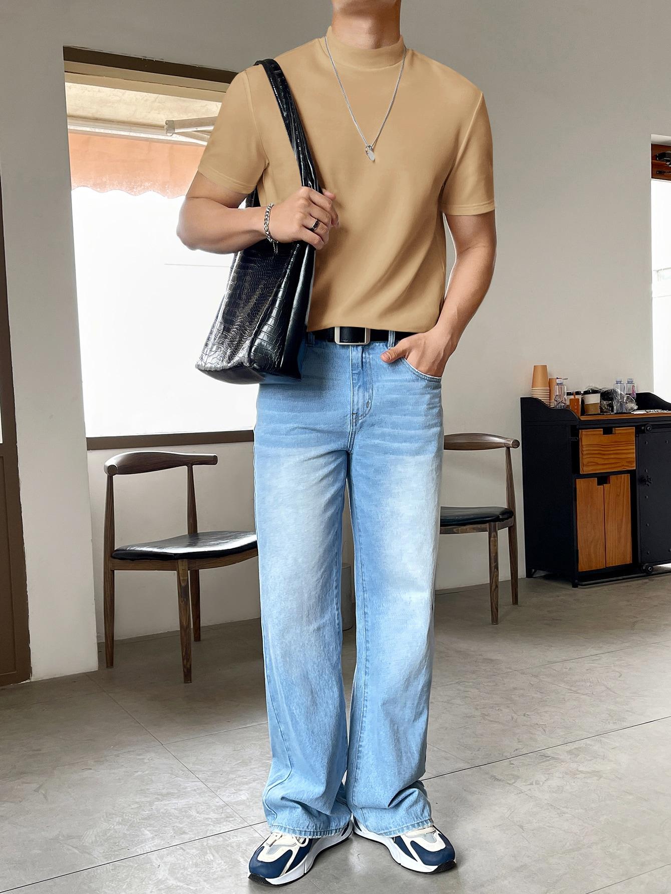 T-SHIRTY BEŻOWY MĘSKI