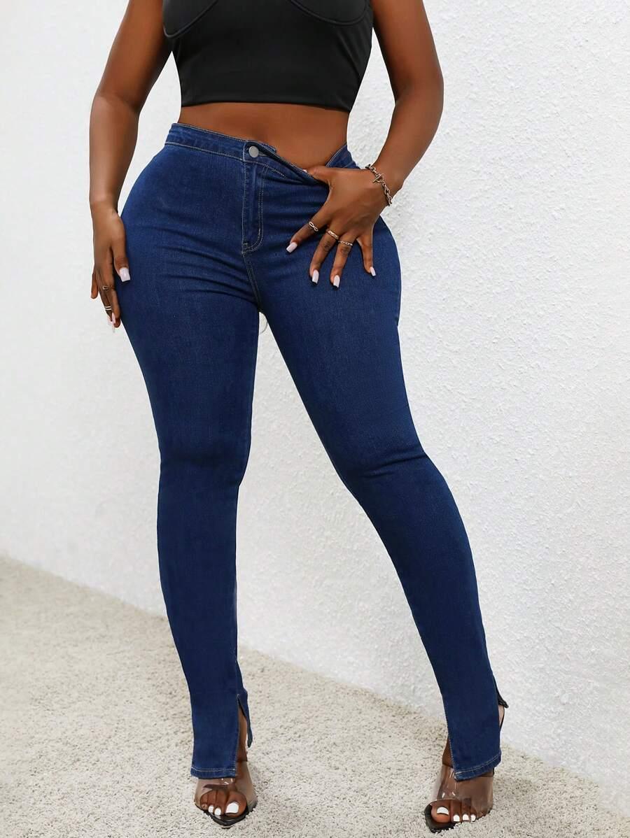 JEANSY Z WYSOKIM STANEM