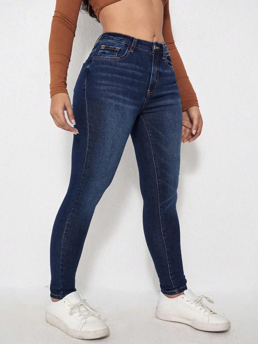 NIEBIESKIE SPODNIE JEANS RURKI 
