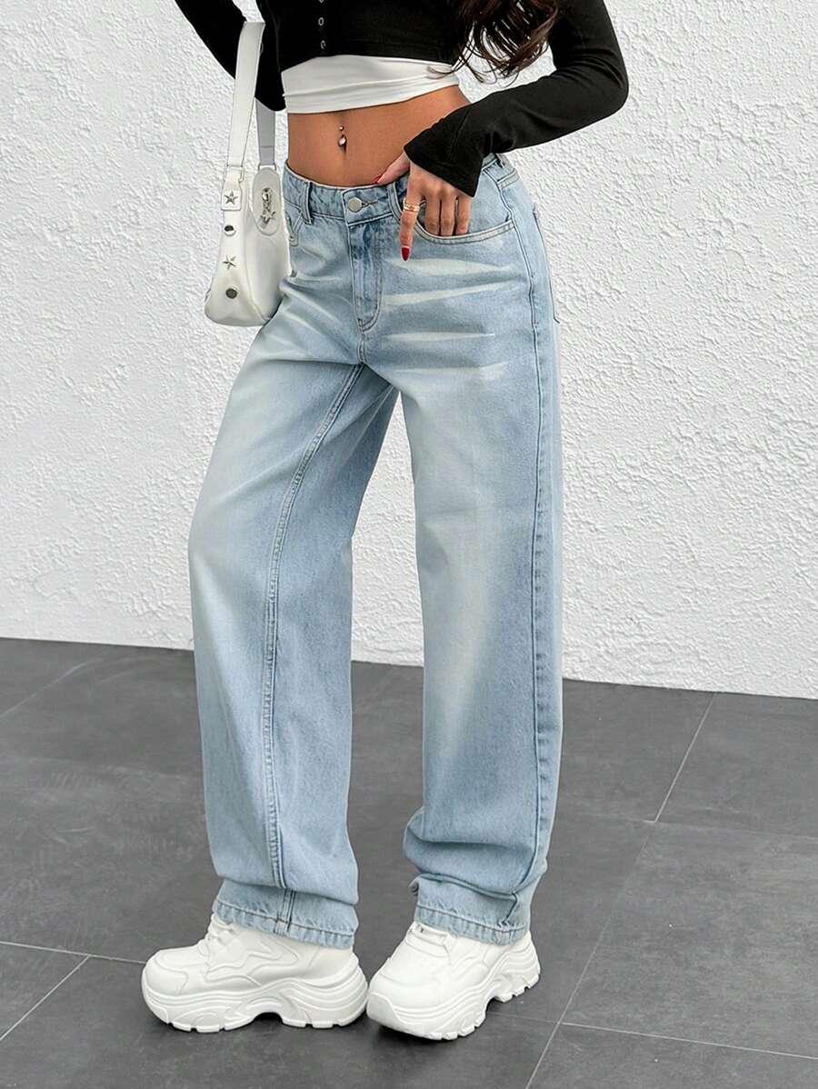 spodnie jeans prosta nogawka
