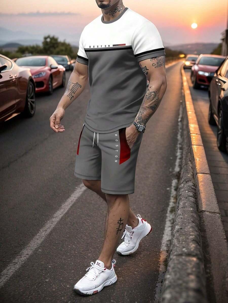 DWUCZĘŚCIOWY KOMPLET SPODENKI T-SHIRT 
