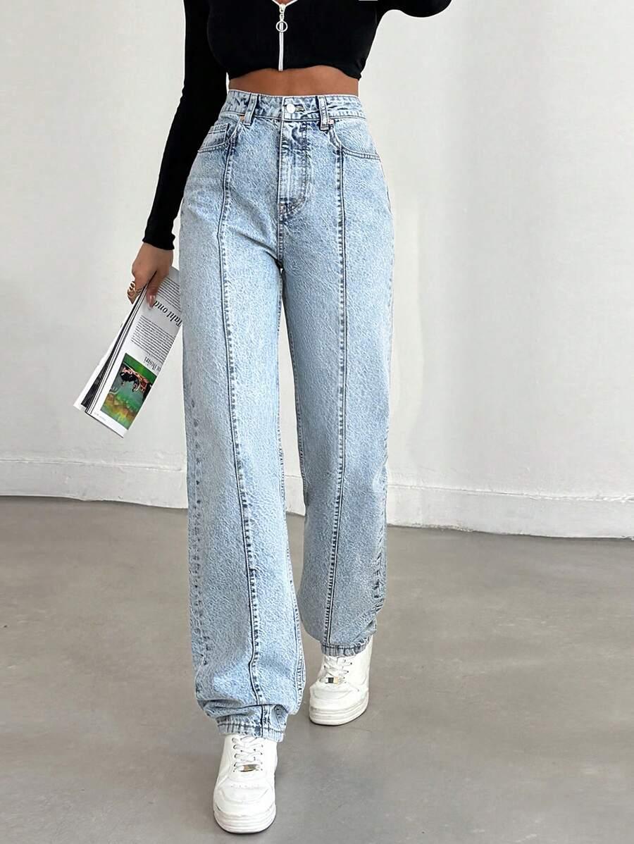 SPODNIE JEANS WYSOKI STAN