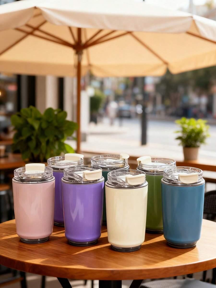 RÓŻOWY KUBEK TERMICZNY NA NAPOJE 1szt