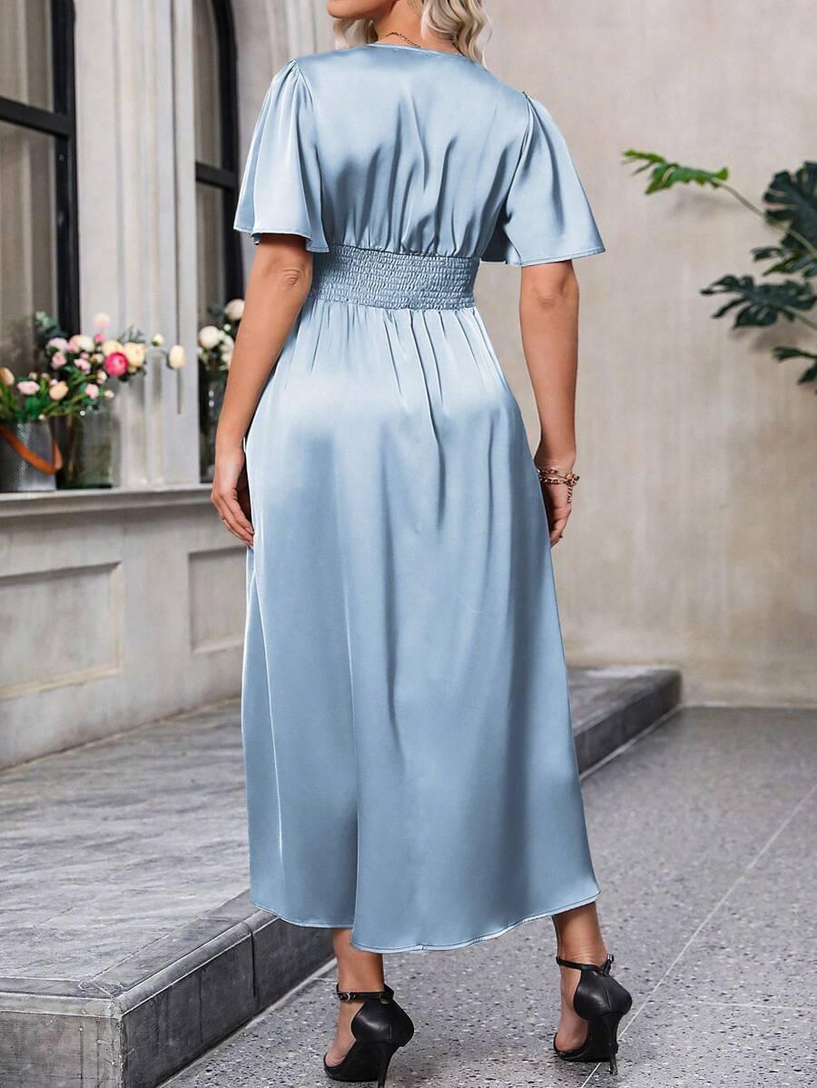 niebieska maxi sukienka